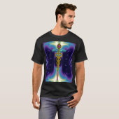 GOLD CADUCEUS MEDISCH SYMBOOL T-SHIRT (Voorkant volledig)