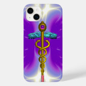 GOLD CADUCEUS MEDISCH SYMBOOL, Violet Paars Case-Mate iPhone Case (Achterkant)