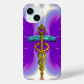 GOLD CADUCEUS MEDISCH SYMBOOL, Violet Paars Case-Mate iPhone Case (Achterkant)