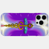 GOLD CADUCEUS MEDISCH SYMBOOL, Violet Paars Case-Mate iPhone Case (Achterkant (horizontaal))