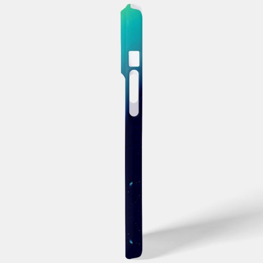 GOLD CADUCEUS MONOGRAM, Blauwgroen Aqua blue Case-Mate iPhone Case (Achterkant / Links)