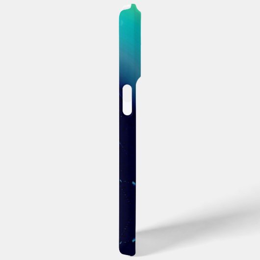 GOLD CADUCEUS MONOGRAM, Blauwgroen Aqua blue Case-Mate iPhone Case (Achterkant / Rechts)