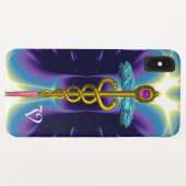 GOLD CADUCEUS MONOGRAM Case-Mate iPhone CASE (Achterkant (horizontaal))