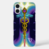GOLD CADUCEUS MONOGRAM Case-Mate iPhone CASE (Achterkant)