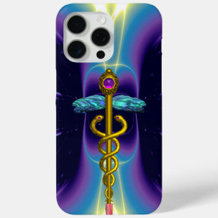 GOLD CADUCEUS MONOGRAM iPhone 15 PRO MAX HOESJE