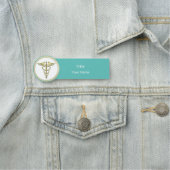 Gold Caduceus Naamplaatje (In situ)