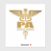 Gold Caduceus (PA) Sticker (Vel)
