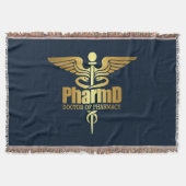 Gold Caduceus (PharmD) Deken (Voorkant)
