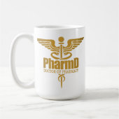 Gold Caduceus (PharmD) Koffiemok (Links)