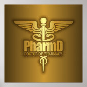 Gold Caduceus (PharmD) Poster (Voorkant)
