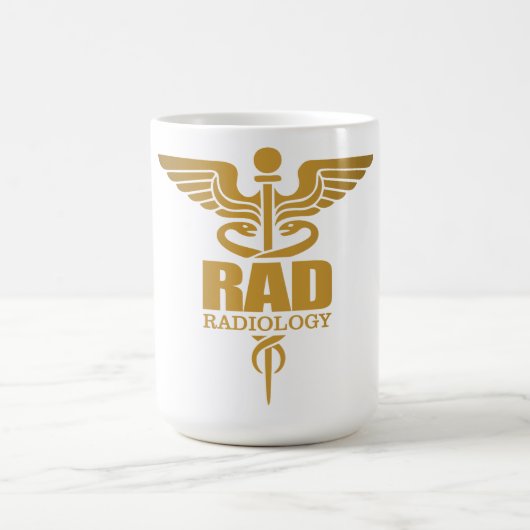 Gold Caduceus (radiologie) Koffiemok (Center)