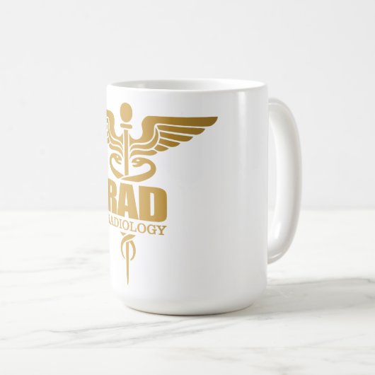 Gold Caduceus (radiologie) Koffiemok (Voorkant rechts)