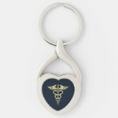 Gold Caduceus Sleutelhanger (Voorkant)