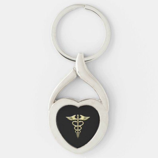 Gold Caduceus Sleutelhanger (Voorkant)