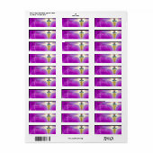 GOLD CADUCEUS VETERINAIR SYMBOL Pink Fuchsia Etiket (Full Sheet)