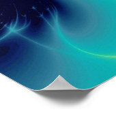 GOLD CADUCEUS VETERINAIR SYMBOOL Blauwgroen Aqua B Poster (Hoek)