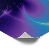 GOLD CADUCEUS VETERINAIR SYMBOOL Blue Paars Poster (Hoek)