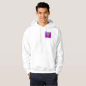 GOLD CADUCEUS VETERINAIR SYMBOOL, Fuchsia Pink Wav Hoodie (Voorkant volledig)