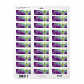 GOLD CADUCEUS VETERINAIR SYMBOOL Paars groen Etiket (Full Sheet)