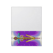GOLD CADUCEUS VETERINAIR SYMBOOL, Paars Violet Notitieblok (Linkerzijde)