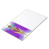 GOLD CADUCEUS VETERINAIR SYMBOOL, Paars Violet Notitieblok (Schuin)