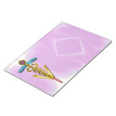 GOLD CADUCEUS VETERINAIR SYMBOOL, Roze Lila Notitieblok (Schuin)