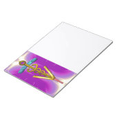 GOLD CADUCEUS VETERINAIR SYMBOOL, Roze Paars Notitieblok (Schuin)