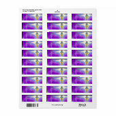 GOLD CADUCEUS VETERINAIR SYMBOOL, Violet, Paars Etiket (Full Sheet)