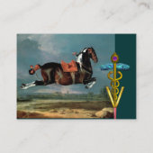 "GOLD CADUCEUS VETERINARY SYMBOL" VISITEKAARTJE (Achterkant)