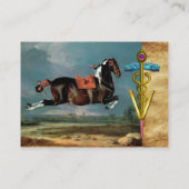 "GOLD CADUCEUS VETERINARY SYMBOL" VISITEKAARTJE (Achterkant)