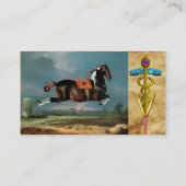 "GOLD CADUCEUS VETERINARY SYMBOL" VISITEKAARTJE (Achterkant)