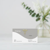 Gold Caduceus Visitekaartje (Staand voorkant)