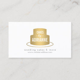 Gold Cake Logo I voor Bakkerij, Cafe, Chef Visitekaartje