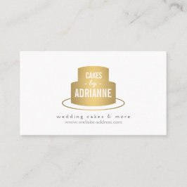Gold Cake Logo I voor Bakkerij, Cafe, Chef Visitekaartje