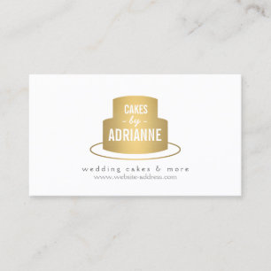 Gold Cake Logo I voor bakkerij, koffie, kaas Visitekaartje