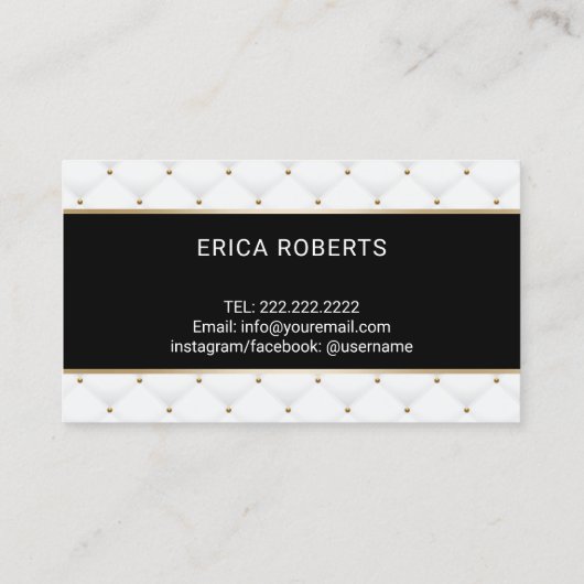 Gold Cake Typography Pastry Chef Luxury Bakery Visitekaartje (Achterkant)