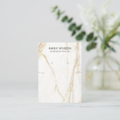 GOLD CALACATTA MARBLE KETTING EARRING DISPLAY VISITEKAARTJE (Staand voorkant)