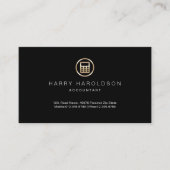 Gold Calculator Icon Accountant Visitekaartje (Voorkant)