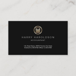 Gold Calculator Icon Accountant Visitekaartje