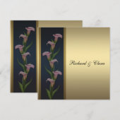 Gold Calla Lily 50th Golden Jubileum Kaart (Voorkant / Achterkant)