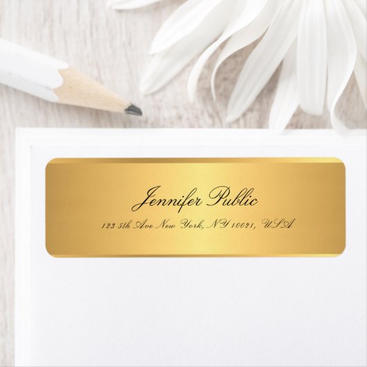 Gold Calligraded Script Name Professional Elegant Etiket (Insitu)