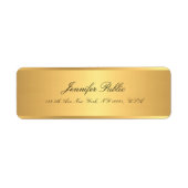 Gold Calligraded Script Name Professional Elegant Etiket (Voorkant)
