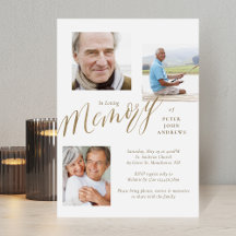 Gold Calligrafie 3 Foto in Loating Memory Funeral