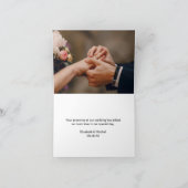 Gold Calligrafie 3 fotobruiloft bedankt kaarten (Binnen)