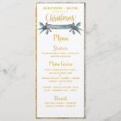 Gold Calligrafie Elegant Family Kerstmis Menu (Voorkant)