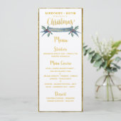 Gold Calligrafie Elegant Family Kerstmis Menu (Staand voorkant)