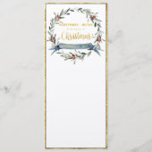Gold Calligrafie Elegant Family Kerstmis Menu (Achterkant)