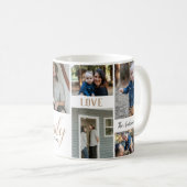 Gold Calligrafie familie fotocollage Koffiemok (Voorkant rechts)