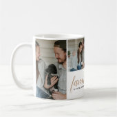 Gold Calligrafie familie fotocollage Koffiemok (Links)