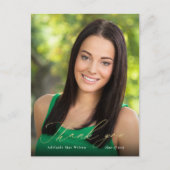 Gold Calligrafie Foto Afstuderen Hartelijk dank Briefkaart (Voorkant)